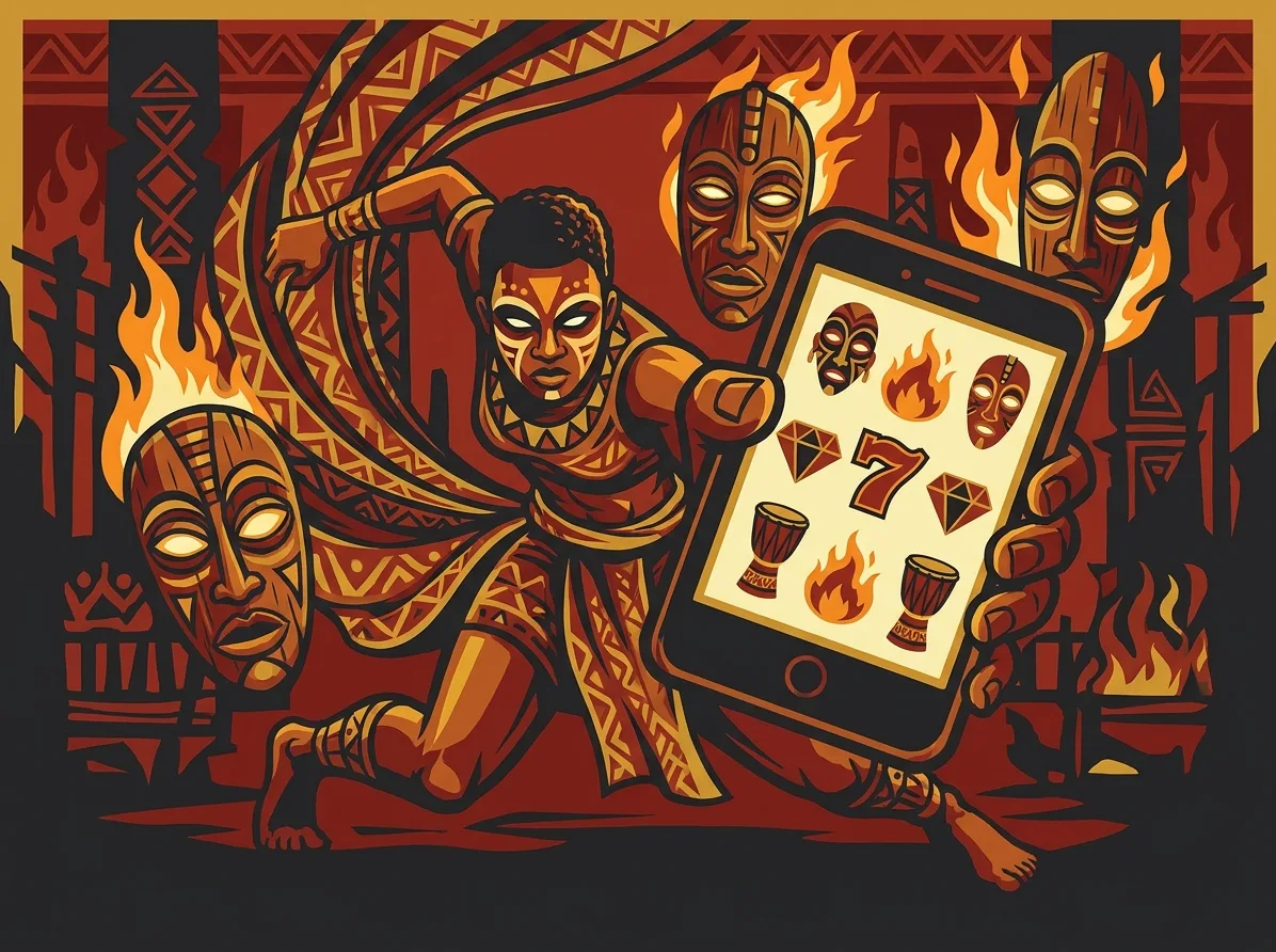 9 Masks of Fire in a mobile browser