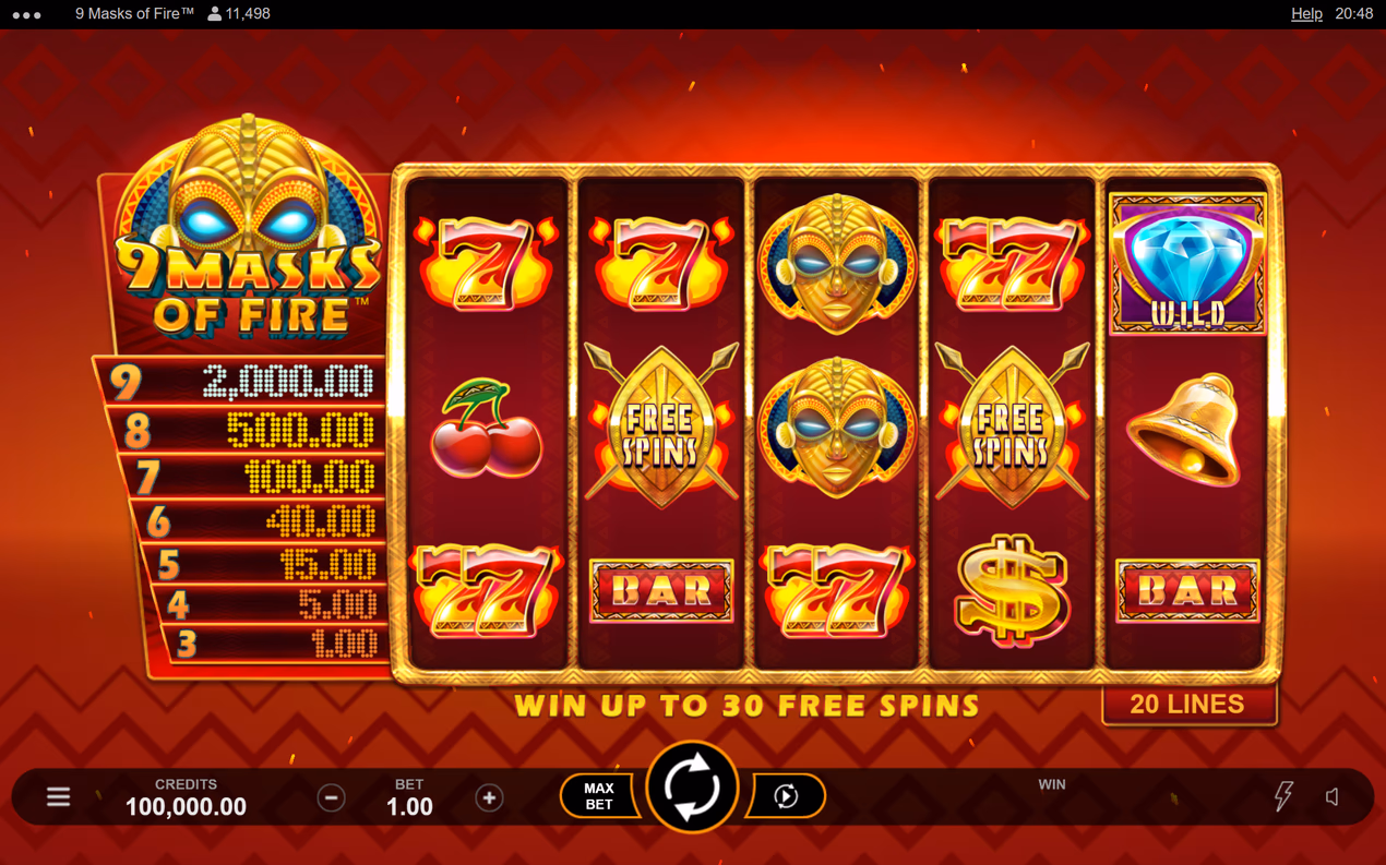 9 Masks of Fire artwork