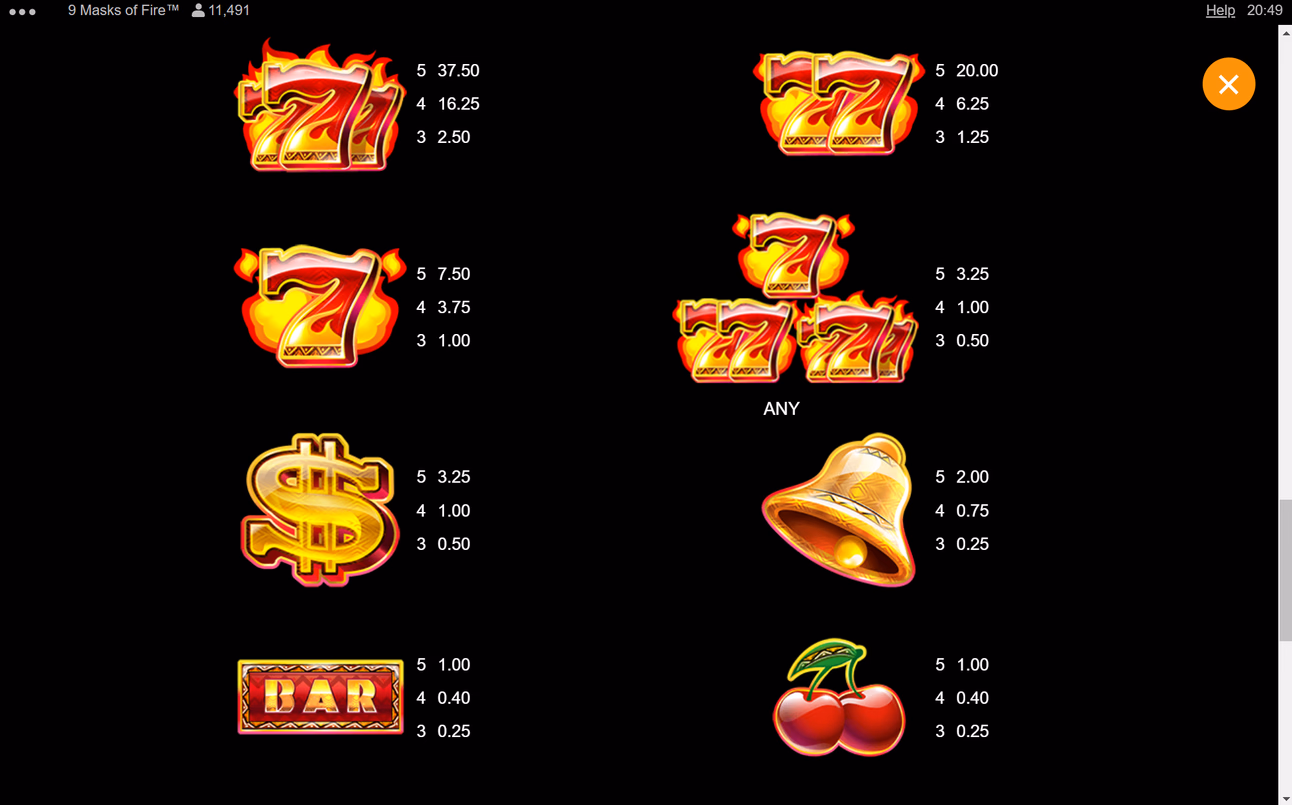 9 Masks of Fire artwork